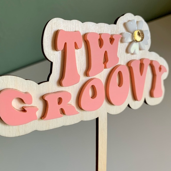 Two Groovy cake topper - Picture 4 of 4